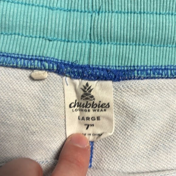 Chubbies Speedboat Blue Sweatpant Lounge Shorts Size Large - Picture 3 of 4